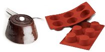 Silikon-Matte | -Form 6 runde Formen | Muffin | Cupcakes (1/3 GN=17,5x30cm)