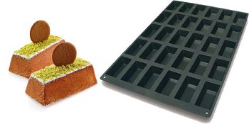 @ Silikon-Matte | -Form 30 Rechtecke | längliche Cakes | Financiers (60x40cm)