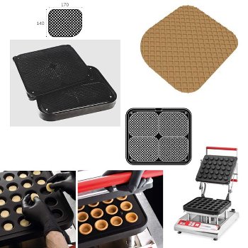 @ Cookmatic Back-Platte Waffel 17x14cm (2 tlg) Ober-& Unterteil