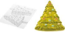 Gießform Weihnachts- | Tannen- | Christbaum mit Einstecker