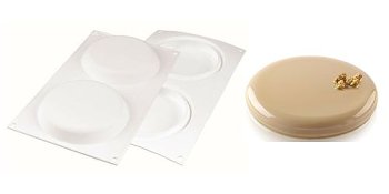 @ Silikon-Matte | -Form 2 runde Formen 122/20