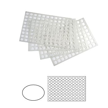 @ Silikon-Backschablone | Aufstreichmatte Oval 4x3cm (60x40cm)