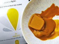 BIO Kakaobutter eingefärbt gelb | Lebensmittelfarbe nat., Chips (50g)