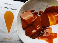 BIO Kakaobutter | Purfarbe Drops | Chips gefärbt orange (50g)