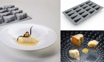 Silikon-Matte/-Form 16 Käseformen 'Cheese' (1/3GN =17,5x30cm)