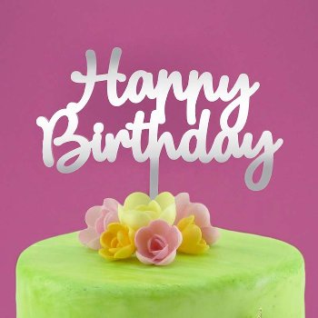 @ Cake-Topper 'Happy Birthday' Spiegel