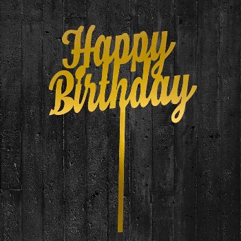 @ Cake-Topper 'Happy Birthday' gold