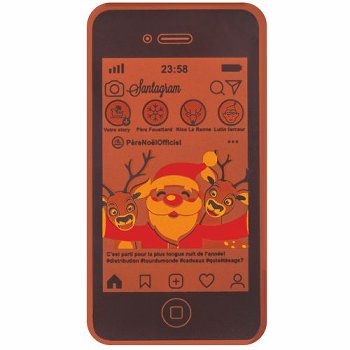 @ Transfer- | Siebdruckfolie für Smartphone 'Père Noel officiel' (12 Stk)