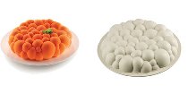 @ Silikon-Matte | -Form | Einzel- | Kuchenform rund mit Relief 'Bolle'
