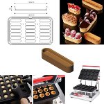 @ Cookmatic MAXI Back-Platte Oval glatt | Eclairformen 12,3x3cm (2 tlg) Ober-& Unterteil