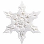 @ Baiser-Dekor Aufleger Schneeflocke weiß mit Relief 'Petits Flocons' (270 Stk)