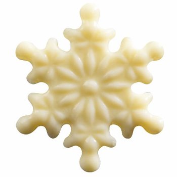 @ Schoko-Dekor Aufleger weiß Schneeflocke mit Relief klein (120 Stk)