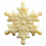 @ Schoko-Dekor Aufleger weiß Schneeflocke mit Relief klein (120 Stk)