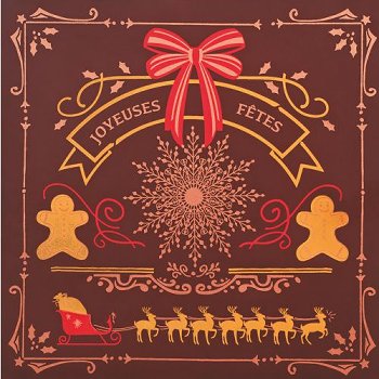 @ Transfer- | Siebdruckfolie für Karten 'Joyeuses Fêtes' (24 Stk)