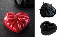 @ Silikon-Matte /-Form | Einzelform für Kuchen 'Mini Cadeau' | Herz mit Schelife klein