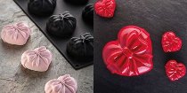 Silikon-Matte/-Form 3D 12 'Cadeau' Herz mit Schleife Mini (30x40cm)