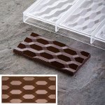 Gießform für Tafel 100g Design 'Hexa' (275x175mm)