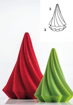 @ Gießform Weihnachts- | Tannen- | Christbaum 'Mini Twirl' (4 Teile für 2 Stk)