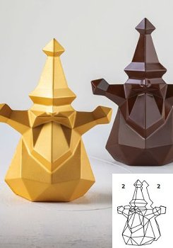 @ Gießform Weihnachtsmann 'Santa Hug' (4 Teile für 2 Stk)