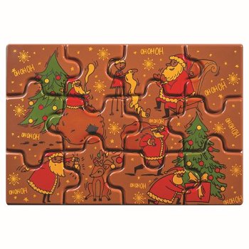 @ Gießform-Blister für Puzzle 'Les activités du Père Noel'' (10 Stk)