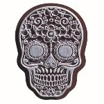 @ Schoko-Dekor Aufleger bitter Schädel mit Relief 'Calavera' (70 Stk)