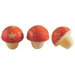 @ Schoko-Dekor Aufleger Pilze weiß (88 Stk)