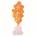 @ Isomalt-Dekor Aufleger Eichenblatt Opaline orange (32 Stk)