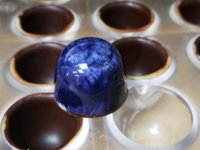 @ BIO Kakaobutter | Purfarbe Drops | Chips gefärbt königsblau (1kg)