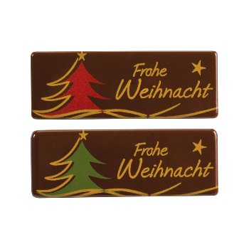 @ Schoko-Dekor Aufleger 'Frohe Weihnacht', dunkle Schokolade, sortiert (96 Stk)