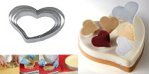 Torten- | Tartes- | Dessert-Ring Herz mikrogelocht 225/210/35