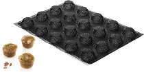 @ Silikon-Matte | -Form| Backmatte gelocht antihaft, 20 runde Formen (2 Stk)