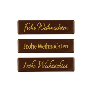 @ Schoko-Dekor Aufleger 'Frohe Weihnacht', dunkle Schokoladet (128 Stk)