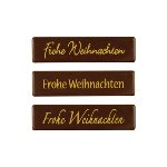 @ Schoko-Dekor Aufleger 'Frohe Weihnacht', dunkle Schokoladet (128 Stk)