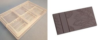 @ Gießform Tafel | Tafelgießform Kakaobohne | Kakaofrucht