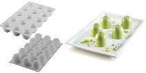@ Silikon-Matte | -Form 6 runde Formen | Zylinder abgerundet 'Mini Puff'