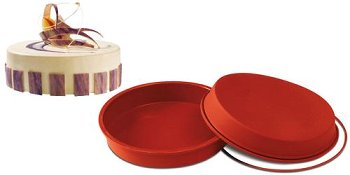 @ Silikon-Matte | -Form | Einzel- | Kuchenform rund glatt 180/40 'Round Pan'