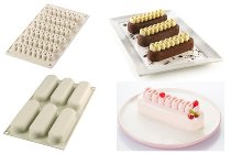 @ Kit Silikon-Matte|-Form 6 ovale Formen 'Eclairs mit Verzierung'
