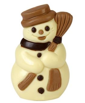 @ Gieß- | Schleuderform Schneemann mit Besen