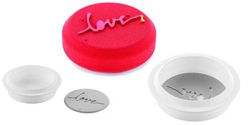 Kit Silikon-Matte | -Form | Einzel- | Kuchenform mit Relief | Schriftzug 'Love'