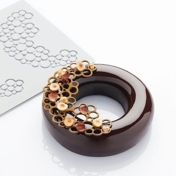 Silikon-Matte | -Form 3 Ringdekore 'Circles 1'' (30x17,5cm)
