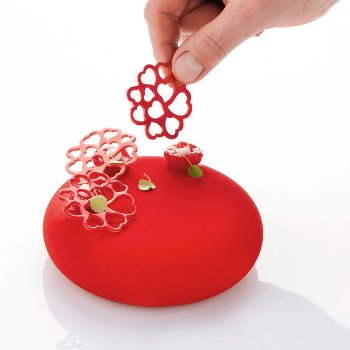 Silikon-Matte | -Form 15 Ringdekore 'Hearts 2' (30x17,5cm)