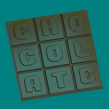 @ Gießform Tafel | Tafelgießform quadratisch | viereckig 'Chocolate'