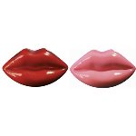 @ Schoko-Dekor Aufleger Lippen gewölbt Fettglasur | Motiv rot & rosa (65 Stk)