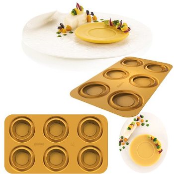 @ Silikon-Matte | -Form 6 runde Formen | Ringformen 'Piatto''