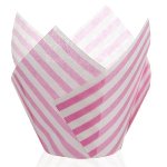 @ Cupcake | Muffin | Wraps Trennpapier | Backpapier weiß/rosa (200 Stk)