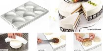 @ Kit Silikon-Matte | -Form | Einzel- | Kuchenform rund glatt 180/50 'Tor'