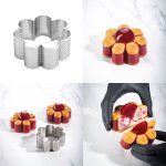 Torten- | Tartes- | Dessert-Ring Blume mikrogelocht 'Flower' 100/45