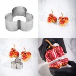 Torten- | Tartes- | Dessert-Ring Dreiblatt | Kleeblatt mikrogelocht 'Clover' 102/98/45