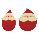 @ Schoko-Dekor Aufleger weiß Tropfen 'Weihnachtsmankopf' (72 Stk)