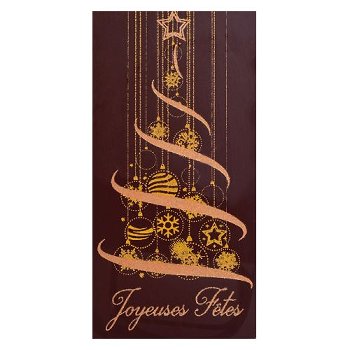 @ Schoko-Dekor Aufleger bitter Rechteck 'Joyeuses Fêtes' (75 Stk)